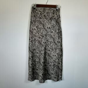 Free People Normani Bias Midi Snakeskin Skirt, Size O